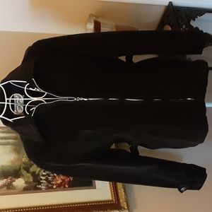 International Scene Made in Russia black corduroy zip front lined jacket 10 EUC…